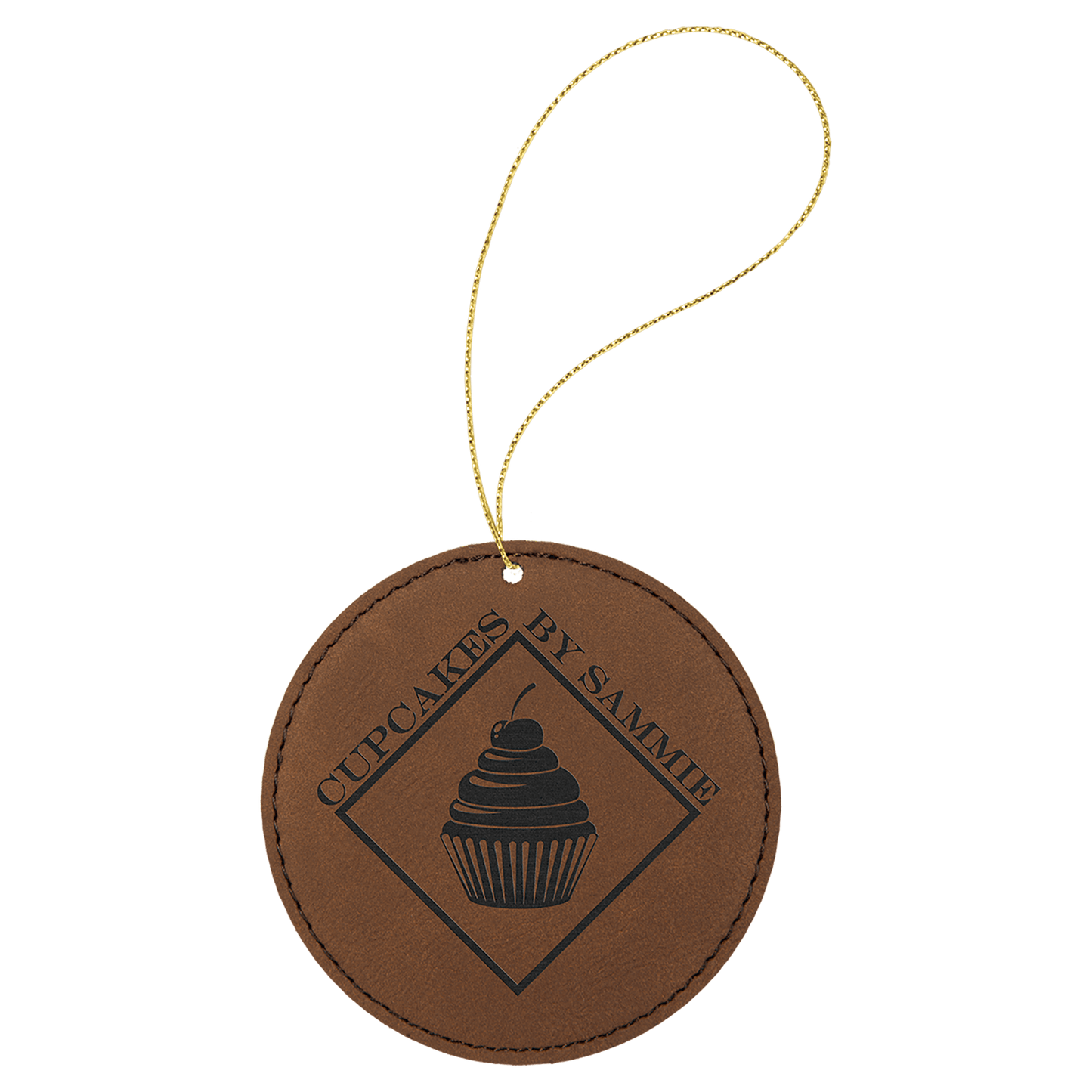 Leatherette holiday ornament
