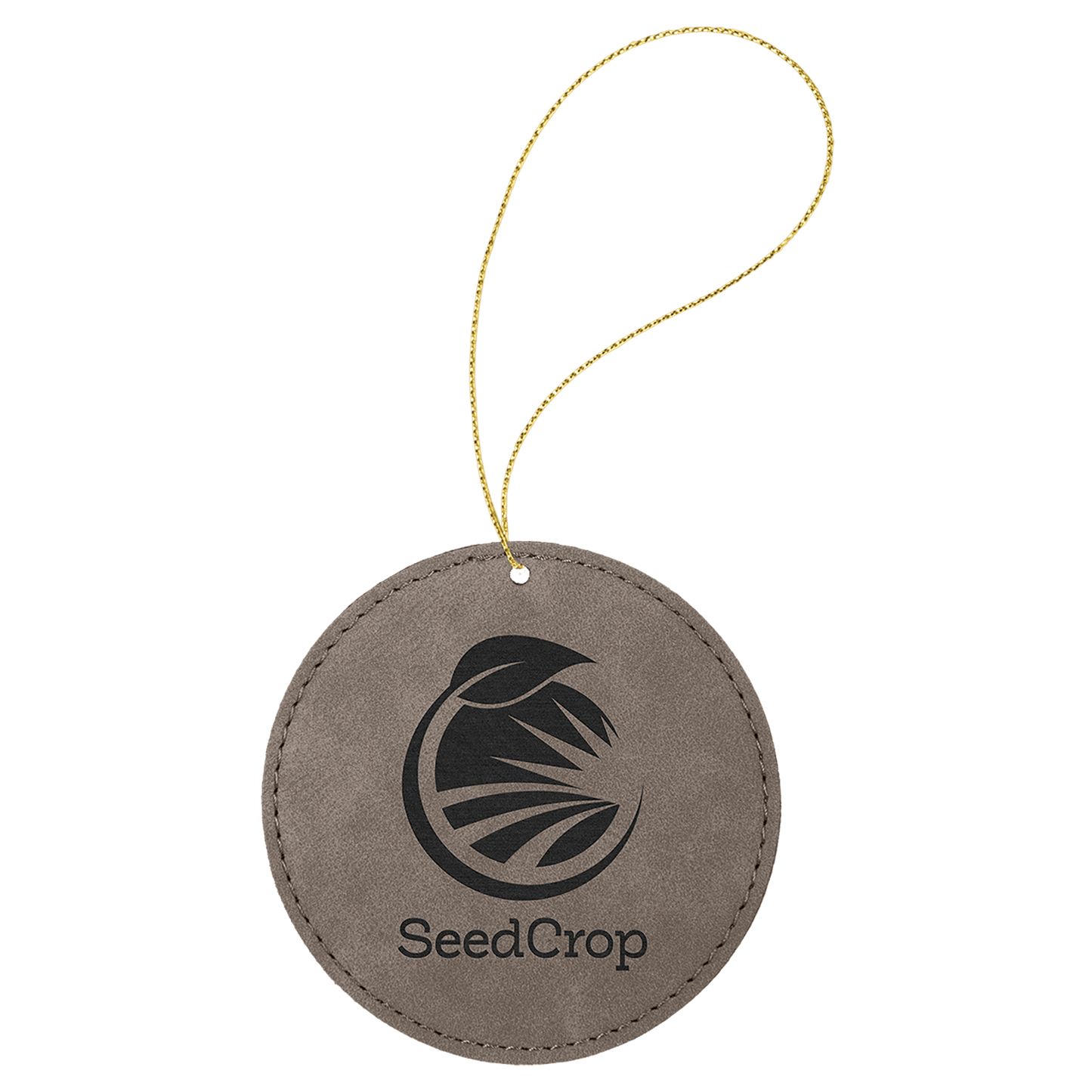 Leatherette holiday ornament