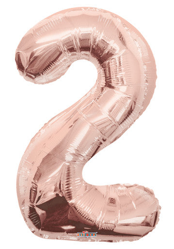 34" Rose Gold Foil Number