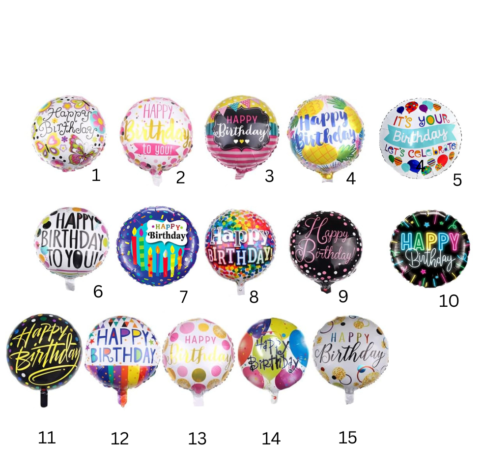 Happy Birthday Party Aluminum Foil Balloons 18"