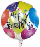 Happy Birthday Party Aluminum Foil Balloons 18"