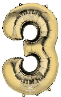 34" Gold Foil Number