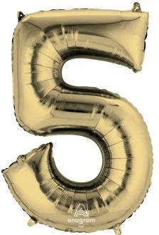 34" Gold Foil Number