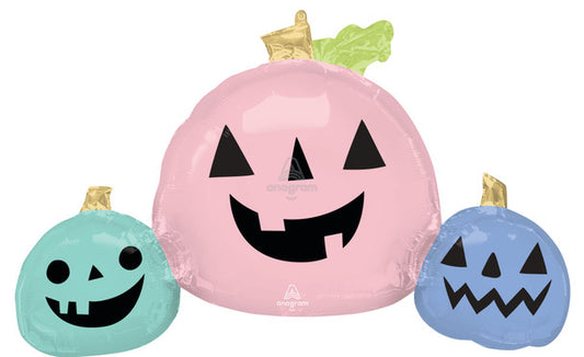 35" Foil Pumpkins Pastel