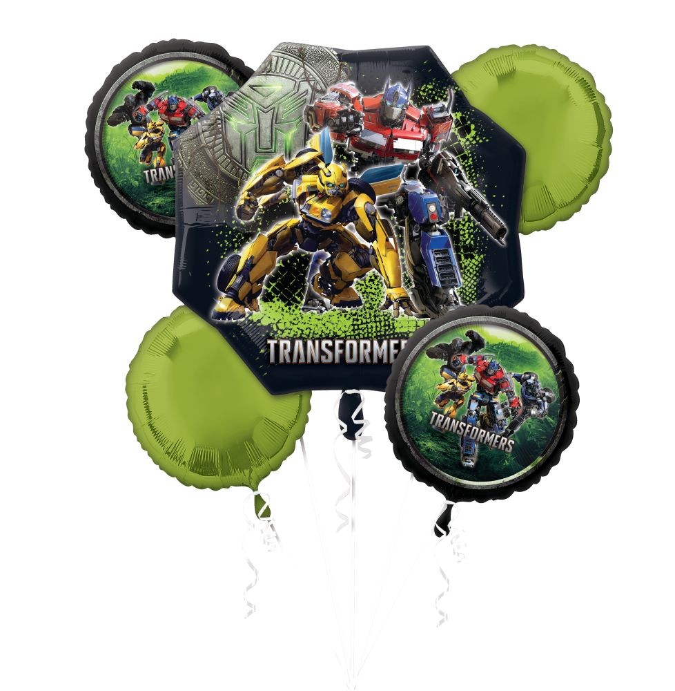 Transformer Foil Balloon Bouquet, 5pc