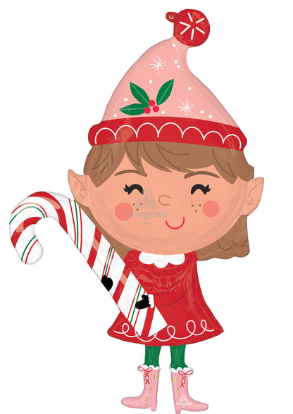 Elf Foil Balloon with 22" Red Sphere