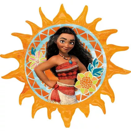 28" Giant Moana Sun Shaped Balloon