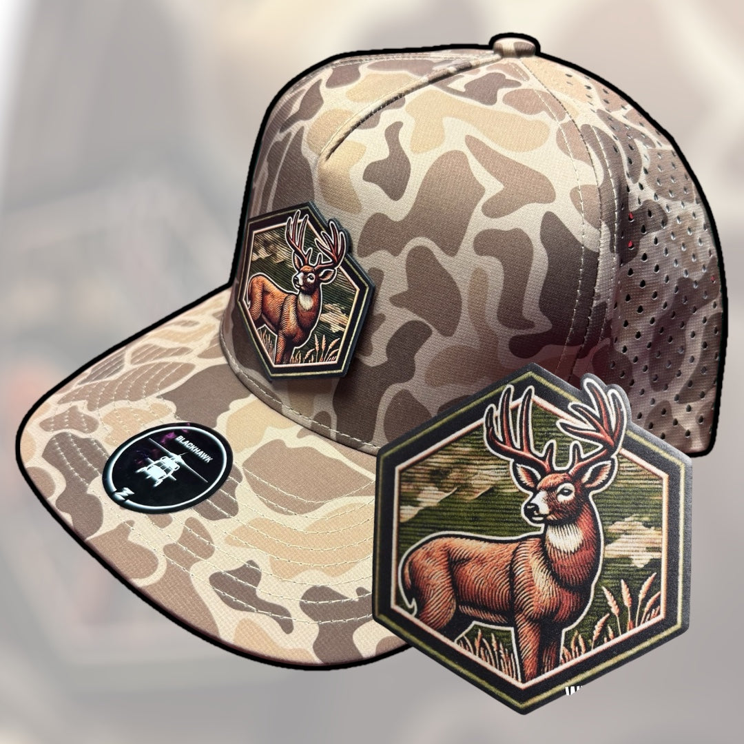 Old school brown camo hunting hat