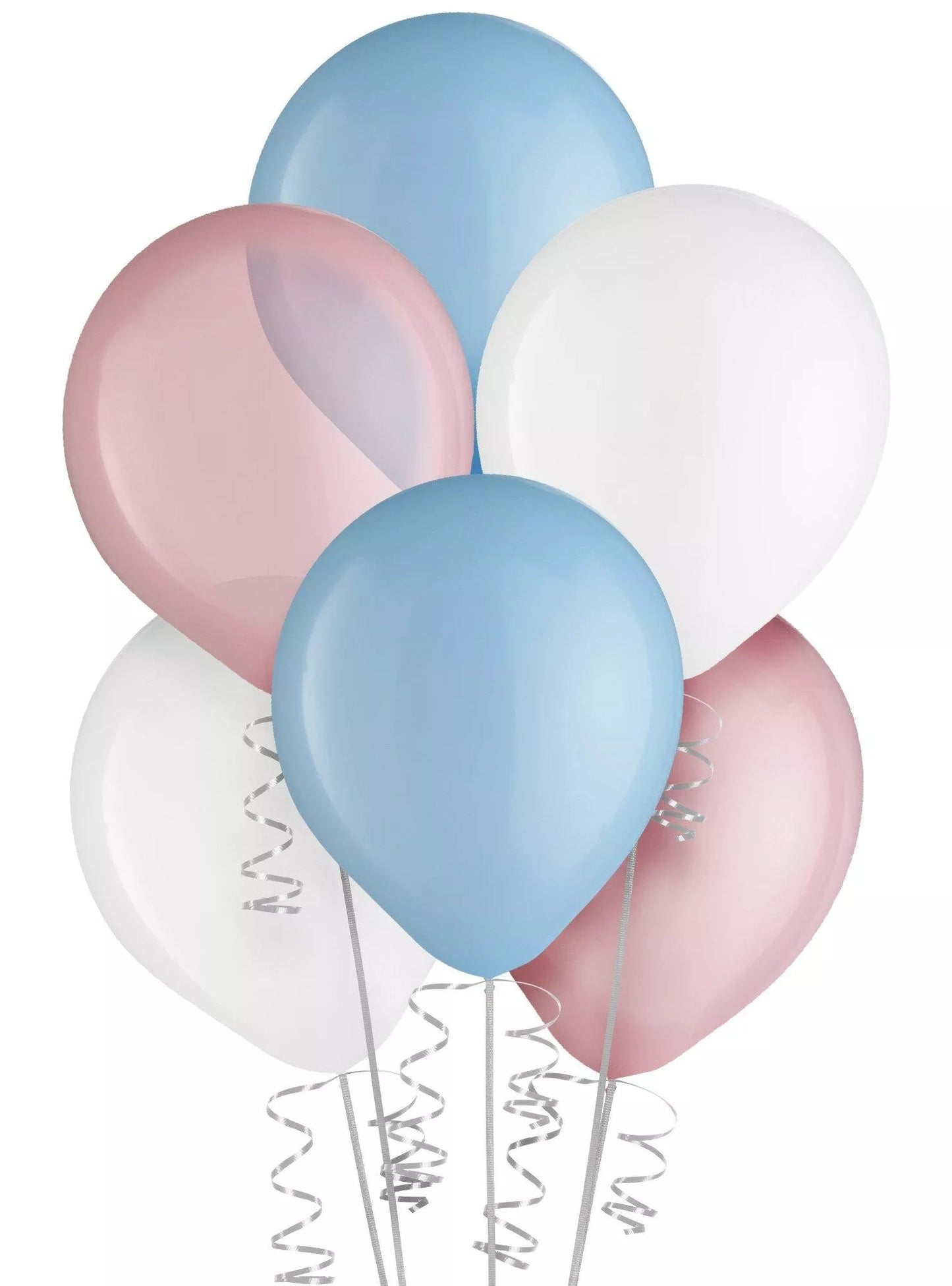 15ct, 11in, Gender Reveal 3-Color Mix Latex Balloons