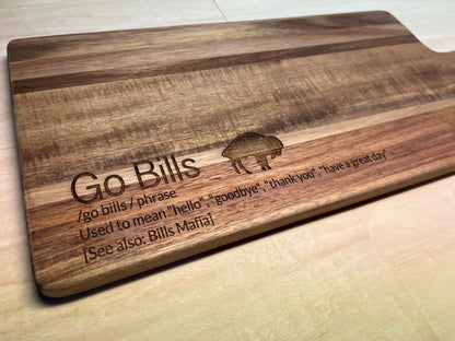 Go Bills serving board