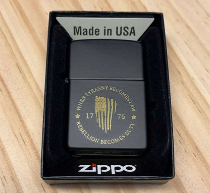 Engraved zippo lighter (your custom wording/ logo)