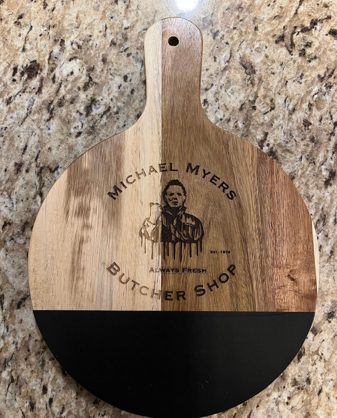 Michael Myers butcher shop cutting board (blemish)