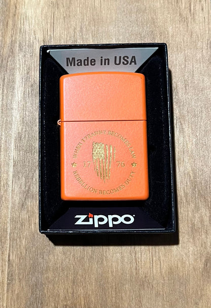 Engraved zippo lighter (your custom wording/ logo)