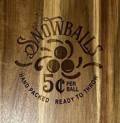 Snowball cutting board