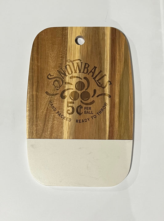 Snowball cutting board