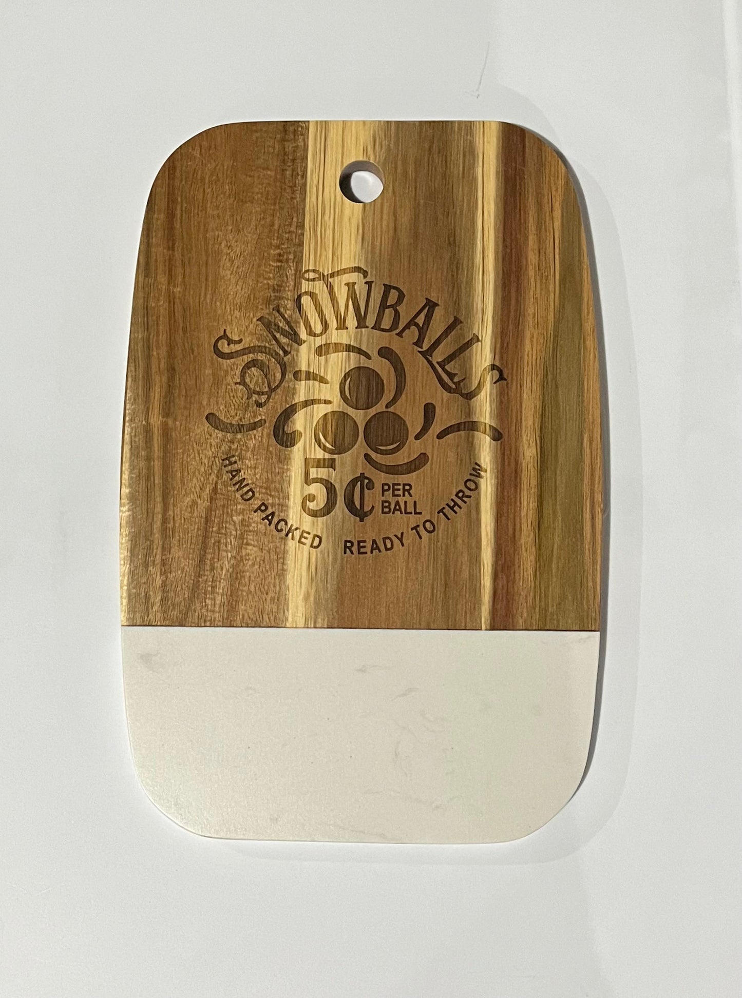 Snowball cutting board