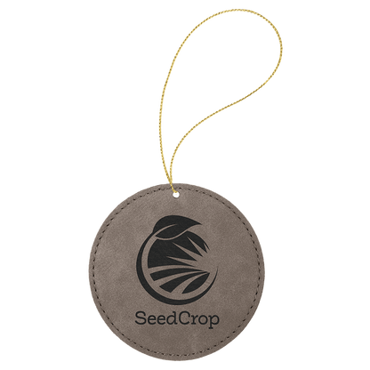 Leatherette holiday ornament