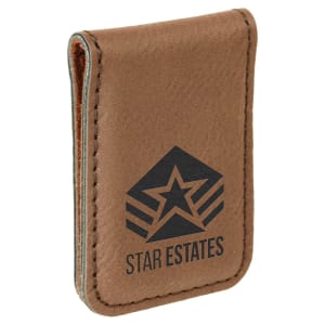 Leatherette money clip