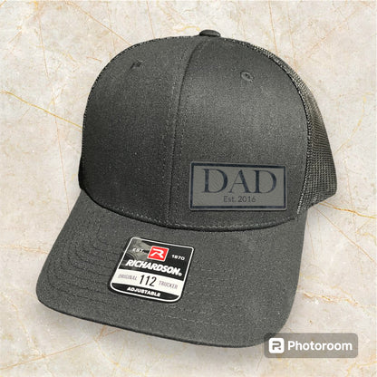 Dad leatherette patch hat