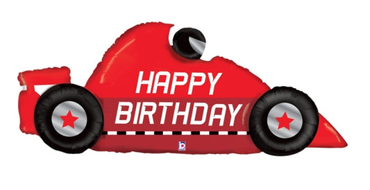 43" Happy Birthday Racing Car