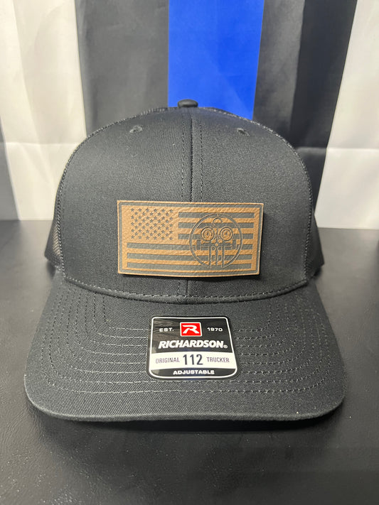 HVAC flag leatherette patch Hat