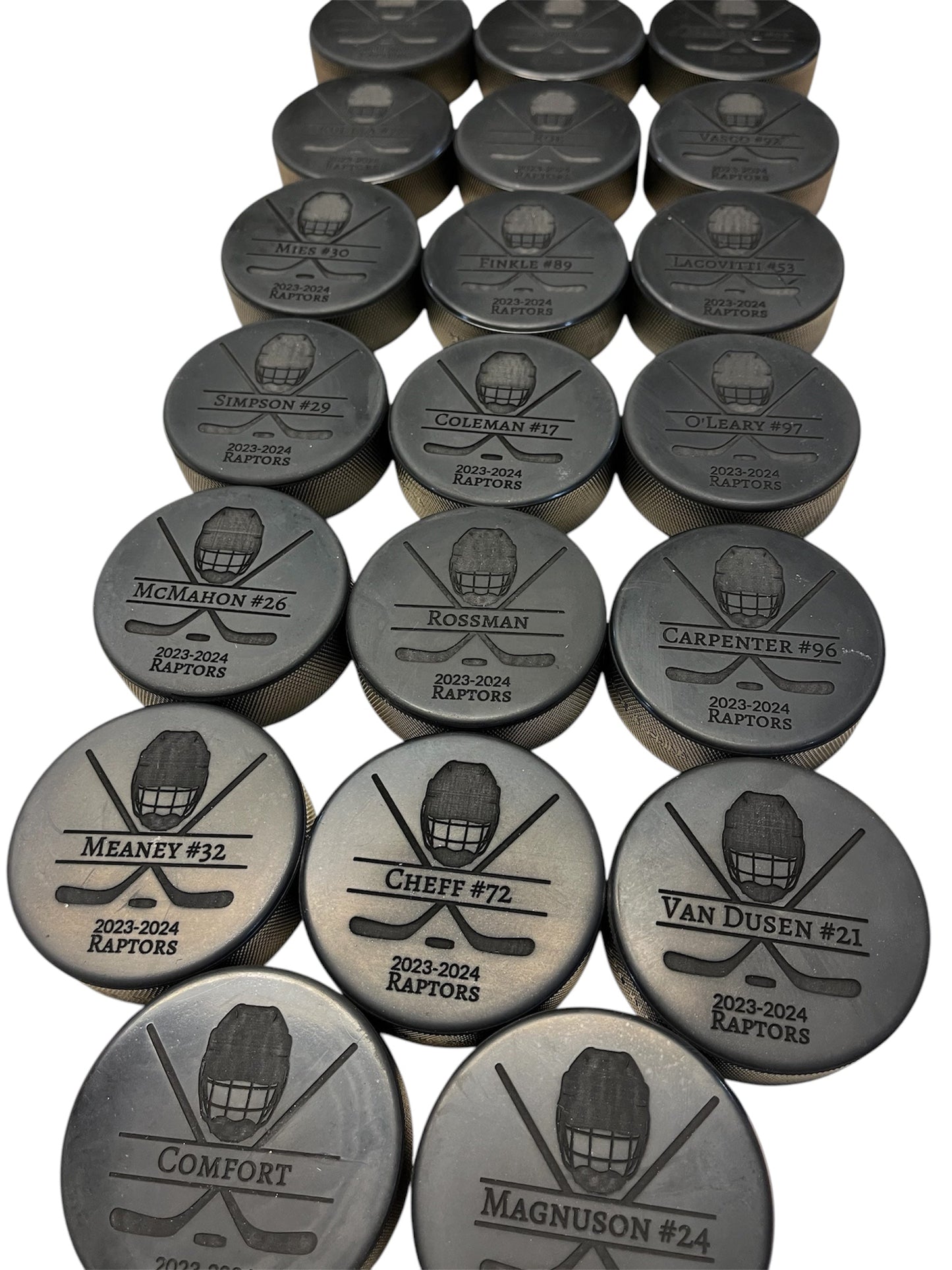 Engraved hockey puck