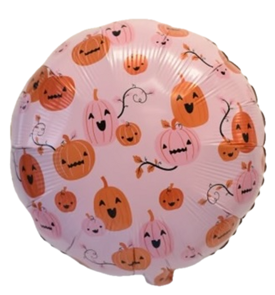 18" Pink Pumpkin Foil Balloon