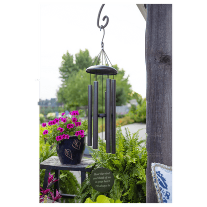 36" Black Powder Coated Aluminum Wind Chime