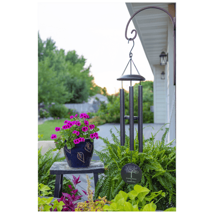 36" Black Powder Coated Aluminum Wind Chime