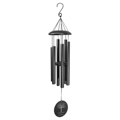 36" Black Powder Coated Aluminum Wind Chime